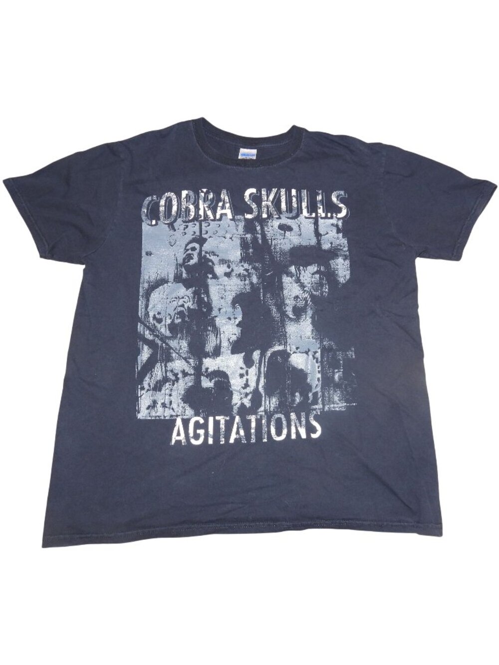 2011 Cobra Skulls Agitations Black Band Tee T-Shirt Men's Large